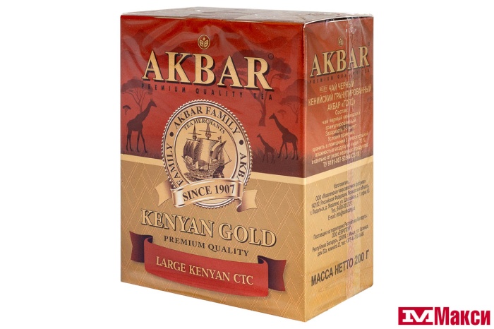 ЧАЙ "АКБАР" KENYAN GOLD ЧЕРНЫЙ 200Г (AKBAR)