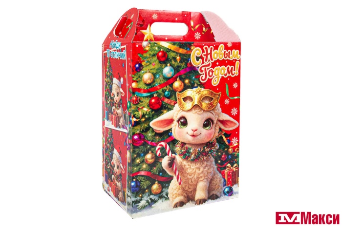 НОВОГОДНИЙ ПОДАРОК "МАСКАРАДНОЕ ШОУ" КАРТОН 1000Г (МАКСИ)