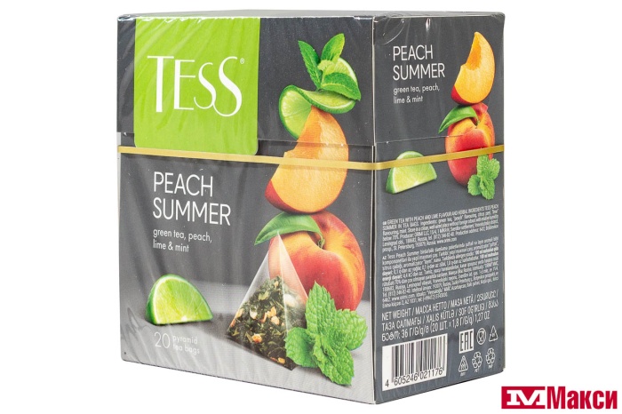 ЧАЙ "TESS" PEACH SUMMER ЗЕЛЕНЫЙ 20ПИРАМИДОК (ОРИМИ-ТРЭЙД)