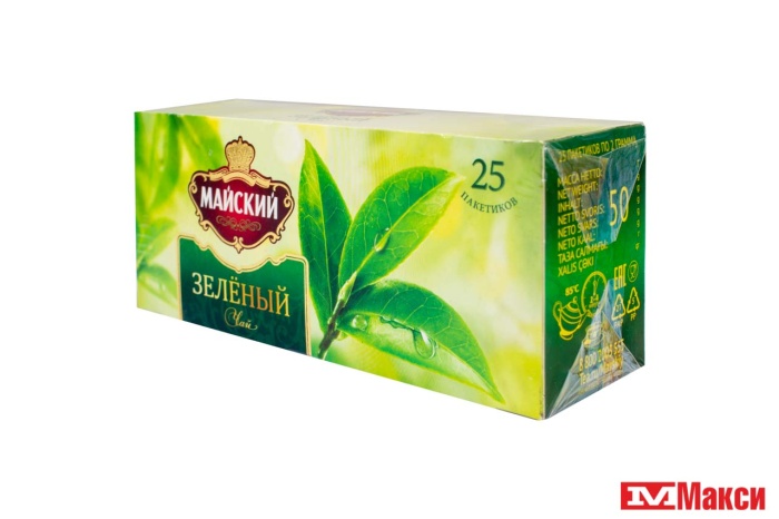 чай "майский" китайский зеленый 25 пакетиков с ярлычками (май)