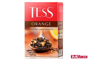 ЧАЙ "TESS" ORANGE ЧЕРНЫЙ С ЦЕДРОЙ АПЕЛЬСИНА 100Г (ОРИМИ-ТРЭЙД)
