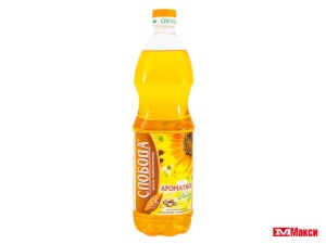 МАСЛО ПОДСОЛНЕЧНОЕ "СЛОБОДА" НЕРАФИНИРОВАННОЕ 1Л ПЛ/Б