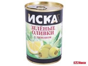 ОЛИВКИ ЗЕЛЕНЫЕ С НАЧИНКОЙ 300МЛ  (ISKA) (фаршированные лимоном)