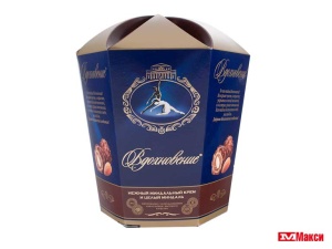 ШОКОЛАДНЫЕ КОНФЕТЫ "ВДОХНОВЕНИЕ" 150Г (КРАСНЫЙ ОКТЯБРЬ)(миндальный крем и целый миндаль)