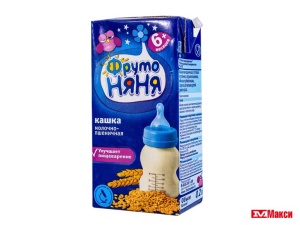 КАШКА МОЛОЧНАЯ ЖИДКАЯ "ФРУТОНЯНЯ" 0,2Л ПАКЕТ (ПРОГРЕСС) (БЗМЖ)(пшеничная)