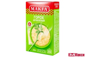 КРУПА ГОРОХ "МАКФА" 400Г ВАРОЧНЫЕ ПАКЕТЫ (806-4)