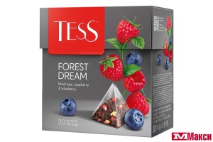 ЧАЙ "TESS" FOREST DREAM ЧЕРНЫЙ С МАЛИНОЙ И АРОМАТОМ ЧЕРНИКИ 20 ПАКЕТИКОВ-ПИРАМИДОК (ОРИМИ-ТРЭЙД)