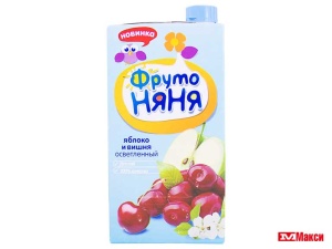 СОК "ФРУТО-НЯНЯ" 0,5Л ПАКЕТ (ПРОГРЕСС) (ДЕТСКОЕ ПИТАНИЕ)(яблоко-вишня осветленный)