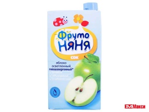 сок/нектар/напиток "фруто-няня" в ассортименте 0,5л пакет (прогресс) (детское питание)(яблоко осветленный)