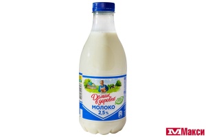 МОЛОКО (ВБД) "ДОМИК В ДЕРЕВНЕ" 2,5% ПАСТЕРИЗ. 930МЛ ПЭТ (БЗМЖ)