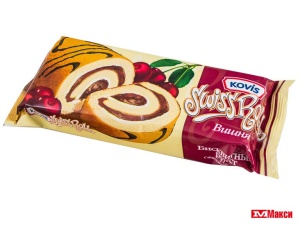 РУЛЕТ "KOVIS" В АССОРТИМЕНТЕ 175Г (РАМЕНСКИЙ КК)(с вишневым джемом)