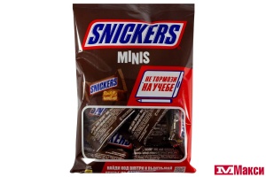 ШОКОЛАДНЫЙ БАТОНЧИК "SNICKERS" МИНИС МУЛЬТИУПАКОВКА 180Г (МАРС)