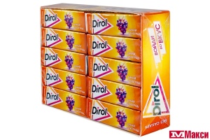 ЖЕВАТЕЛЬНАЯ РЕЗИНКА "DIROL" ПОДУШЕЧКИ 13,6Г (МОН' ДЭЛИС РУСЬ)(дикий виноград)