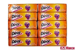 ЖЕВАТЕЛЬНАЯ РЕЗИНКА "DIROL" ПОДУШЕЧКИ 13,6Г (МОН' ДЭЛИС РУСЬ)(дикий виноград)