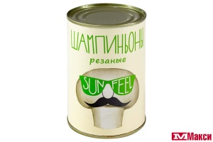 ШАМПИНЬОНЫ "SUNFEEL" РЕЗАНЫЕ 425Г