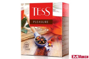 ЧАЙ "TESS" PLEASURE ЧЕРНЫЙ С ШИПОВНИКОМ И ЯБЛОКОМ 100 ПАКЕТИКОВ С ЯРЛЫЧКАМИ (ОРИМИ-ТРЭЙД)