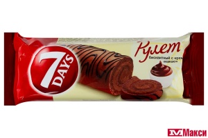 РУЛЕТ "7 DAYS" 200Г(с кремом "какао")