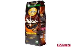 КОФЕ (МОСК.КОФЕЙНЯ НА ПАЯХЪ) В ЗЕРНАХ "МОККО" ЖАРЕНЫЙ 250Г ПАКЕТ