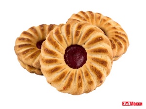 ПЕЧЕНЬЕ-СЭНДВИЧ САХАРНОЕ "ВНУЧКА" С КЛУБНИЧНЫМ ВАРЕНЬЕМ (СЛАДКАЯ СЛОБОДА)