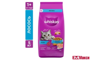 КОРМ ДЛЯ КОШЕК "ВИСКАС" ПОДУШЕЧКИ С НЕЖНЫМ ПАШТЕТОМ 5КГ(лосось)