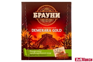 САХАР ТРОСТНИКОВЫЙ "БРАУНИ" GOLD КУСКОВОЙ 500Г