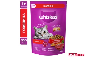 КОРМ ДЛЯ КОШЕК СУХОЙ "ВИСКАС" С НЕЖНЫМ ПАШТЕТОМ В АССОРТИМЕНТЕ 350Г(говядина)