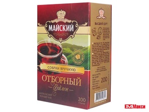 ЧАЙ "МАЙСКИЙ" ОТБОРНЫЙ ЦЕЙЛОНСКИЙ ЧЕРНЫЙ 200Г (МАЙ)