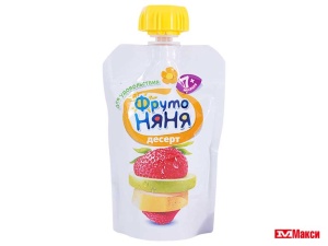 ДЕСЕРТ "ФРУТО-НЯНЯ" 90Г ПАКЕТ (ПРОГРЕСС) (ДЕТСКОЕ ПИТАНИЕ)(яблоко,банан,клубника)