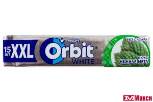 Ж/РЕЗИНКА "ORBIT" XXL ПОДУШЕЧКИ 20,4Г(нежная мята)