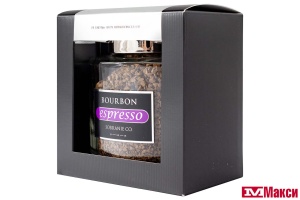 КОФЕ СУБЛИМИРОВАННЫЙ "BOURBON" ESPRESSO С ДОБАВЛЕНИЕМ МОЛОТОГО 100Г СТ/Б П/У (SOBRANIE)