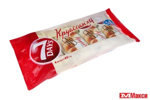 КРУАССАНЫ "7 DAYS SINGLE" 65ГХ3+1 (МУЛЬТИУПАКОВКА) В АССОРТ.(какао)