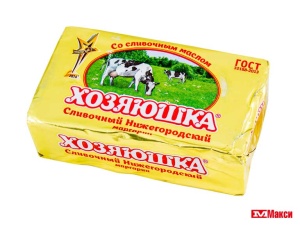 маргарин "хозяюшка" сливочный нижегородский 60% 400г (нмжк) фольга