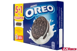 ПЕЧЕНЬЕ-СЭНДВИЧ САХАРНОЕ "OREO" С КАКАО И НАЧИНКОЙ С ВАНИЛЬНЫМ ВКУСОМ 228Г (МОН' ДЭЛИС РУСЬ)