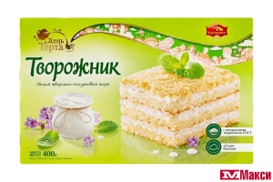 ТОРТ (ЧЕРЕМУШКИ) "ТВОРОЖНИК" 400Г