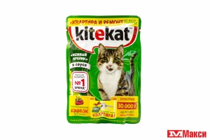 КОРМ ДЛЯ КОШЕК "КИТИКЕТ" 85Г ПАУЧ(нежный кролик в соусе)