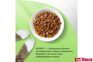 КОРМ ДЛЯ КОШЕК КОНСЕРВИРОВАННЫЙ "КИТИКЕТ" В АССОРТИМЕНТЕ 85Г ФОЛЬГИРОВАННЫЙ ПАКЕТ(говядина в желе)