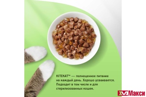 КОРМ ДЛЯ КОШЕК КОНСЕРВИРОВАННЫЙ "КИТИКЕТ" В АССОРТИМЕНТЕ 85Г ФОЛЬГИРОВАННЫЙ ПАКЕТ(курица в желе)