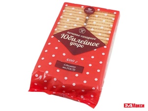 ПЕЧЕНЬЕ САХАРНОЕ "ЮБИЛЕЙНОЕ УТРО" 500Г (СЛАДОНЕЖ)