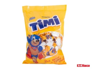 шоколадные конфеты "тими" вкус сливки-банан 1кг (конти)