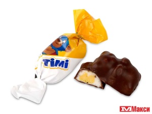 шоколадные конфеты "тими" вкус сливки-банан 1кг (конти)