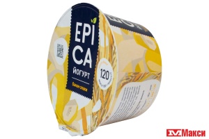 ЙОГУРТ "EPICA" 130Г (ЭРМАНН) (БЗМЖ)(банан-злаки 4,9%)