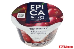ЙОГУРТ "EPICA" 130Г (ЭРМАНН) (БЗМЖ)(вишня-черешня 4,8%)