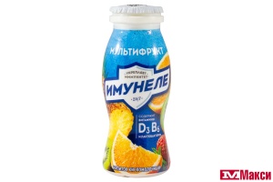 НАПИТОК КИСЛОМОЛОЧНЫЙ С СОКОМ "ИМУНЕЛЕ" 1-1,5% 100Г (ВИММ-БИЛЛЬ-ДАНН) (БЗМЖ)(мультифрукт)