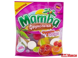 ЖЕВАТЕЛЬНЫЙ МАРМЕЛАД  "МАМБА.ФРУМЕЛАДКИ" В АССОРТИМЕНТЕ 140ГР (STORCK)(фрукты и йогурт)