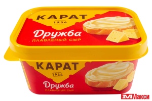 СЫР ПЛАВЛЕНЫЙ "ДРУЖБА" 45% 400Г ПЛАСТИК (КАРАТ) (БЗМЖ)