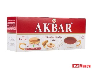 чай "акбар" limited edition 25 пакетиков с ярлычками (красно-белая пачка)