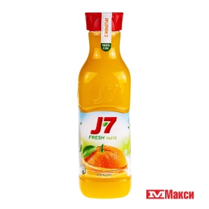 сок (вбд) "j-7" охлажденный 0,85л пэт в ассорт.(апельсин)