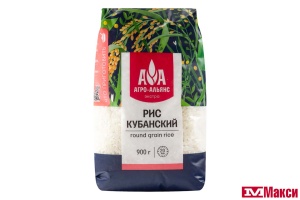 КРУПА РИС (АГРОАЛЬЯНС) КУБАНСКИЙ ЭЛИТНЫЙ 900Г ПАКЕТ