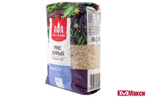 КРУПА РИС (АГРОАЛЬЯНС) БУРЫЙ 800Г ПАКЕТ