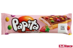 ПЕЧЕНЬЕ "PAPITA" 33Г (SOLEN)(с клубничной начинкой и драже-конфетами)